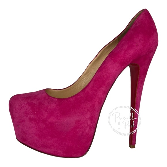Christian Louboutin Daffodile 160mm Pumps Hot Pink Fuschia Heels Platform - Picture 13 of 16
